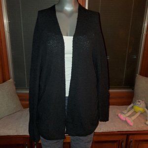 Made in Italy Textured Wool Cardigan Sweater L